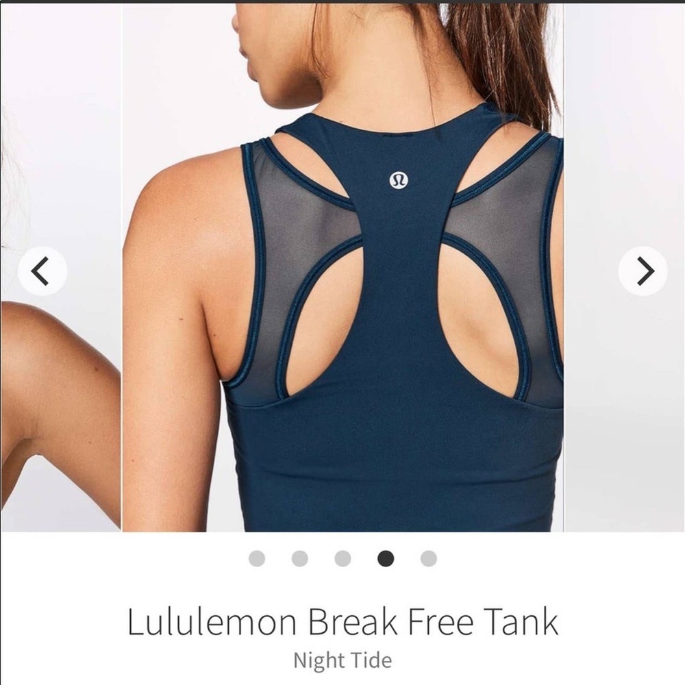 Lululemon Break Free Tank Top (size 4, blue)